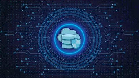 Cybersecurity, Cloud Computing, Secure Cloud, IaaS, PaaS, SaaS Concept Stock Footage 176680157