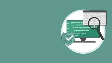 Cybersecurity Code Analysis and Threat Detection Explainer Animation Vidéo 337137509