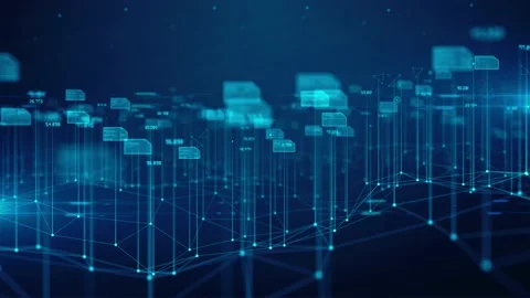 Cybersecurity coding for global using cloud computing big data network Video stock 163001988