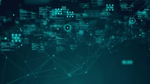 Cybersecurity coding for global using cloud computing big data network  Stock Footage 163004985