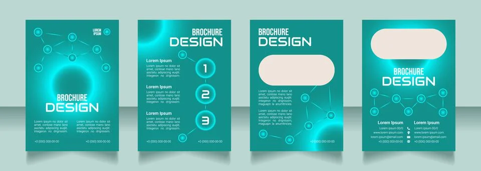Cybersecurity competitions blank brochure design Stock Illustration