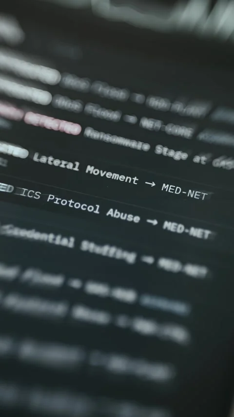 Cybersecurity Compliance Dashboard Dark Technology with moving graphs Stock Footage 337882415