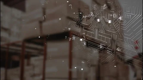 Cybersecurity concept being visualized over framework with digital padlock and Stock Footage 307441498