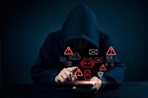 Cybersecurity concept, hacker accessing personal data, network security, da.. Stock Photos