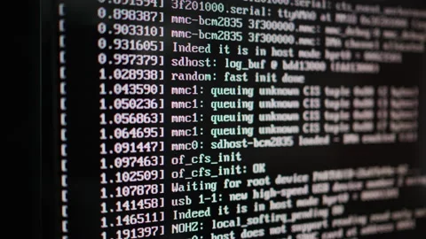 Cybersecurity concept. Hacker code and programming on a computer screen. Stock Footage 138698506