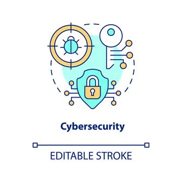 Cybersecurity concept icon Stock Illustration