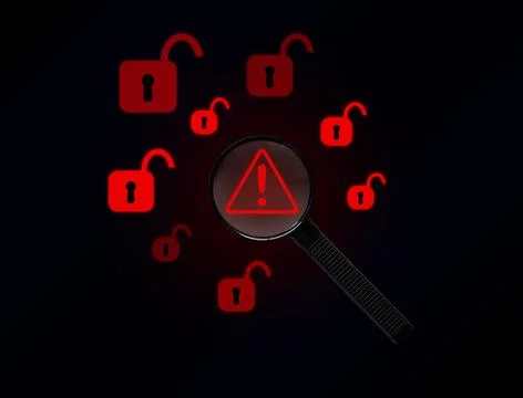 Cybersecurity concept for internet and digital crime Stock Illustration