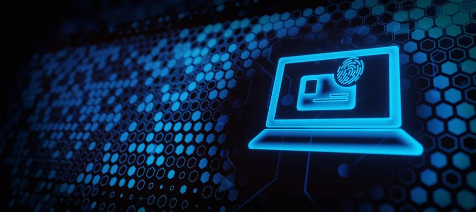 Cybersecurity concept, internet security, screen with verification Stock Illustration