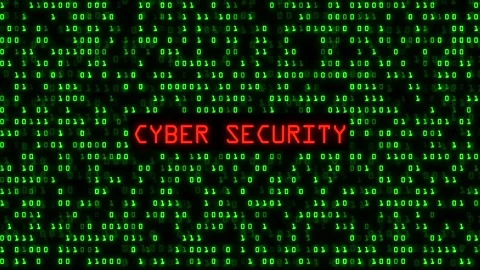 Cybersecurity Concept: Password Breach Warning over Falling Green Binary Code 스톡 동영상 324901004