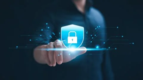 Cybersecurity concept, personal data protection and network security. Busin.. Stock Photos