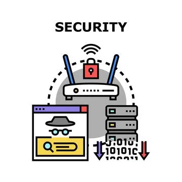 Cybersecurity concept protecting data network and internet privacy Stock Illustration