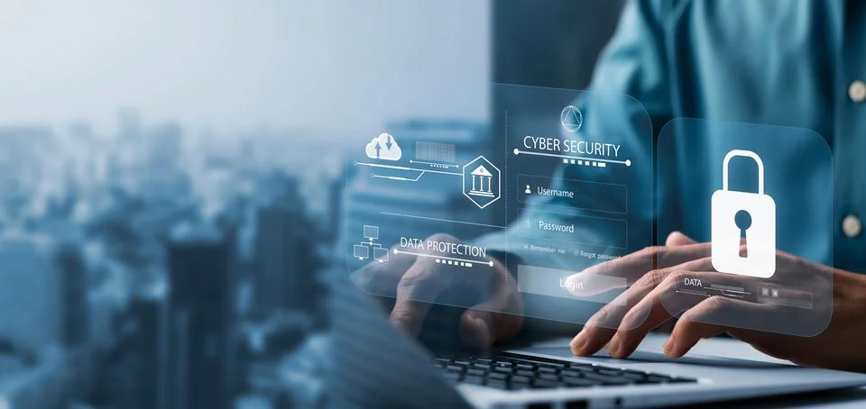 Cybersecurity concept, user privacy security and encryption, secure internet  Stock Photos