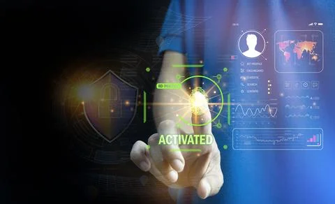 Cybersecurity concept, user privacy security and encryption, secure interne.. 스톡 사진