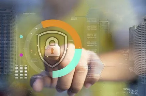 Cybersecurity concept, user privacy security and encryption, secure interne.. Stock Photos