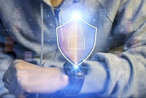 Cybersecurity concept, user privacy security and encryption, secure interne.. Stock Photos