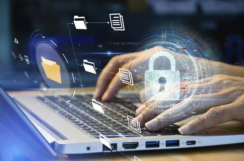 Cybersecurity concept, user privacy security and encryption, secure interne.. 写真素材