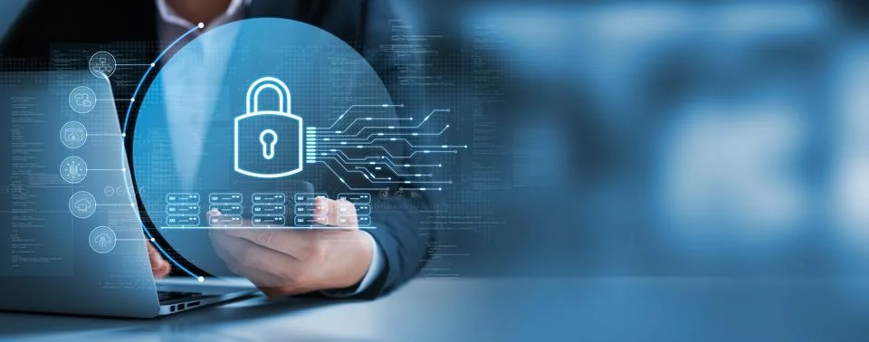 Cybersecurity concept, user privacy security and encryption, secure interne.. Stock Photos