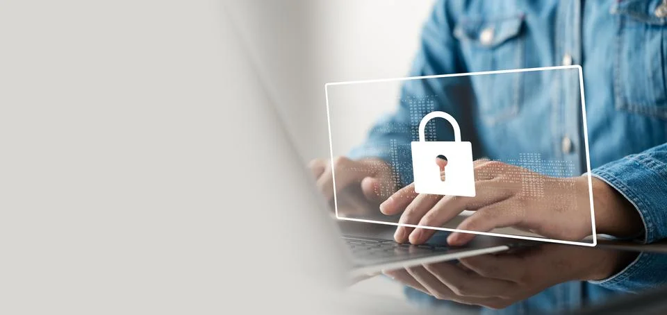 Cybersecurity concept, user privacy security and encryption, secure interne.. Stock Photos