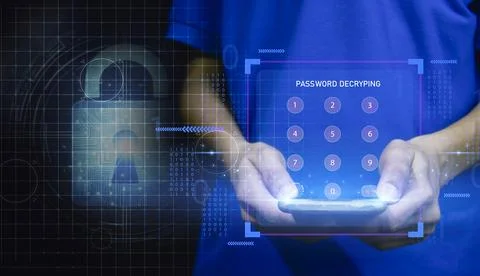 Cybersecurity concept, user privacy security and encryption, secure interne.. Stock Photos