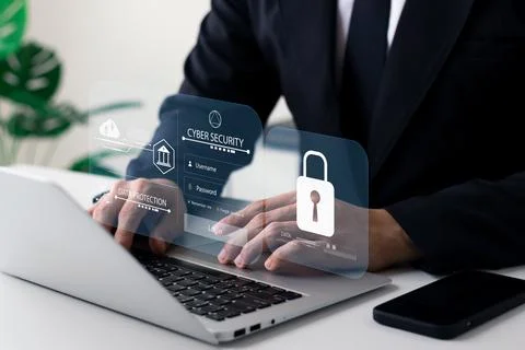 Cybersecurity concept, user privacy security and encryption, secure interne.. Stock Photos
