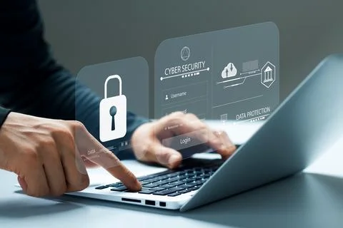 Cybersecurity concept, user privacy security and encryption, secure interne.. Stock Photos