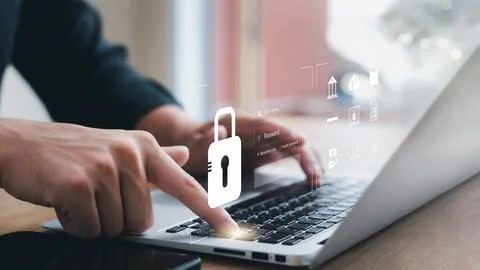 Cybersecurity concept, user privacy security and encryption, secure interne.. Stock Photos