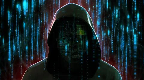 Cybersecurity concept.hacker hacking artificial neural network. 写真素材
