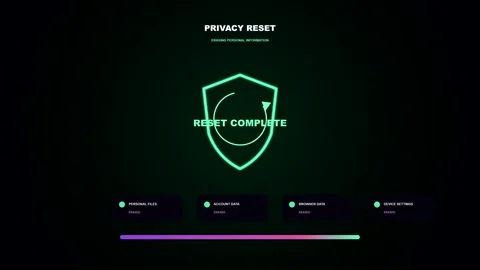 Cybersecurity countdown timer with shield graphic loop Stock Footage 346981818