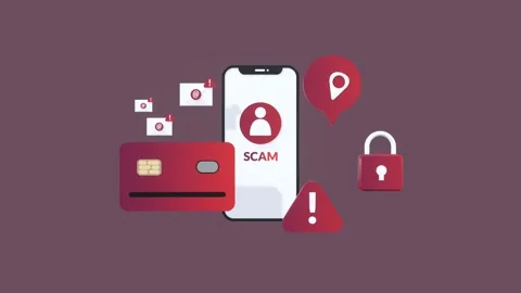 Cybersecurity, Cybercrime, Security Warning, Phishing Online Concepts Animation. Stock Footage 311034607