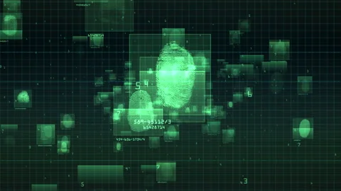 Cybersecurity Data Network Visualization With Digital Grid Floating Nodes Stock Footage 332352664