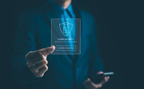 Cybersecurity data protection concept. user privacy security and encryption. Stock Photos