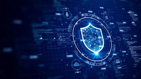 Cybersecurity data protection digital technology concept internet network con Stock-Fotos