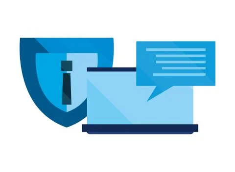 Cybersecurity data protection Stock Illustration