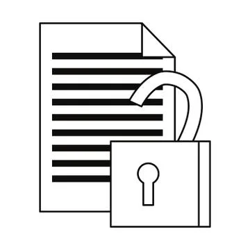 Cybersecurity data protection Stock Illustration