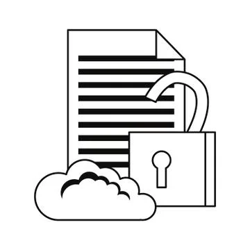 Cybersecurity data protection Illustrazione stock