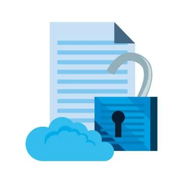 Cybersecurity data protection Stock Illustration
