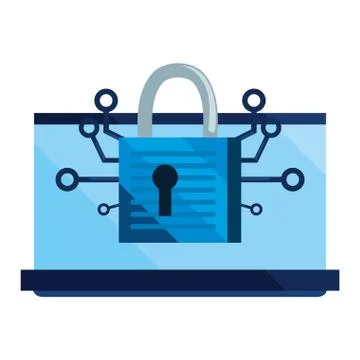 Cybersecurity data protection Illustrazione stock