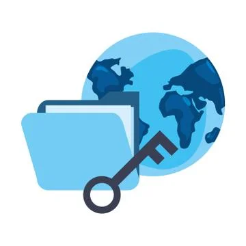 Cybersecurity data protection Stock Illustration