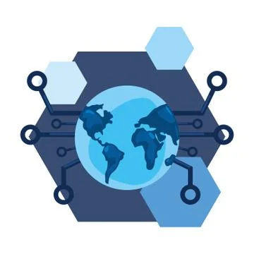 Cybersecurity data protection Stock Illustration