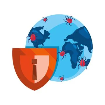 Cybersecurity data protection Stock Illustration