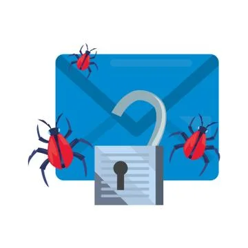 Cybersecurity data protection Illustrazione stock
