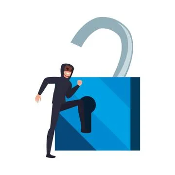 Cybersecurity data protection Illustrazione stock