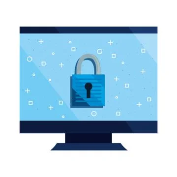 Cybersecurity data protection Illustrazione stock