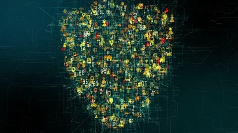 Cybersecurity Data protection Internet privacy online data and network identity  Stock Footage 150415467