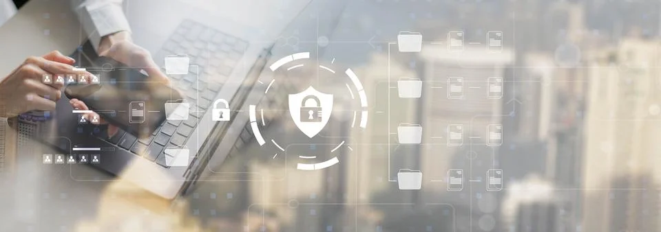 Cybersecurity Data Protection System for Enterprise Privacy and Compliance .. Stock Photos
