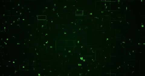 Cybersecurity, data transfer and dark background for abstract, pattern or Stock Footage 284224467