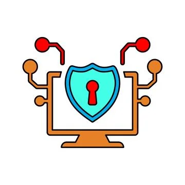 Cybersecurity, decrypt, decrypting icon. Stock Illustration