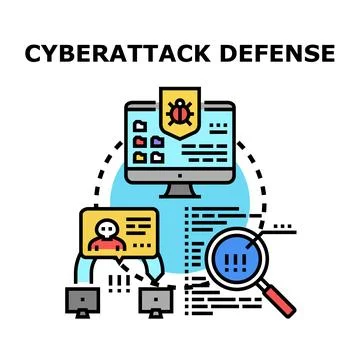 Cybersecurity defense protecting data from digital threats Stockillustratie