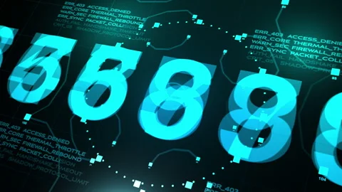 Cybersecurity Defense Screen Tracking High Level Hacking Attacks and Stock Footage 340254570