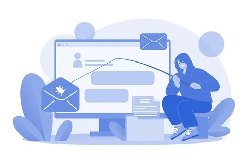 Cybersecurity Developer Illustration concept on a white background Stock Illustration